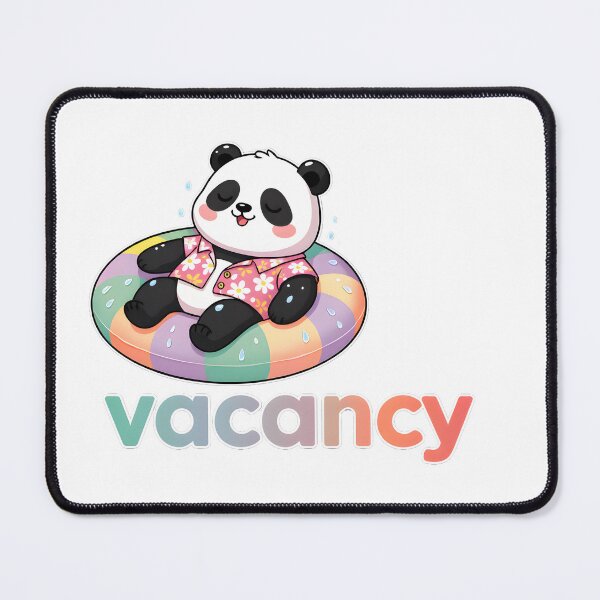 Item preview, Cute panda vacancy – Kawaii cartoon illustration designed and sold by Halbeskilo.