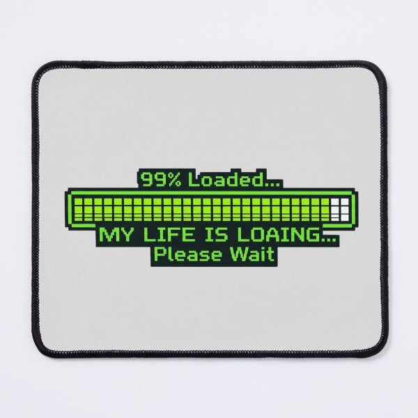Item preview, My Life Is Loading Funny Retro Gamer Geek Typography Sticker designed and sold by Amituniqdesign .