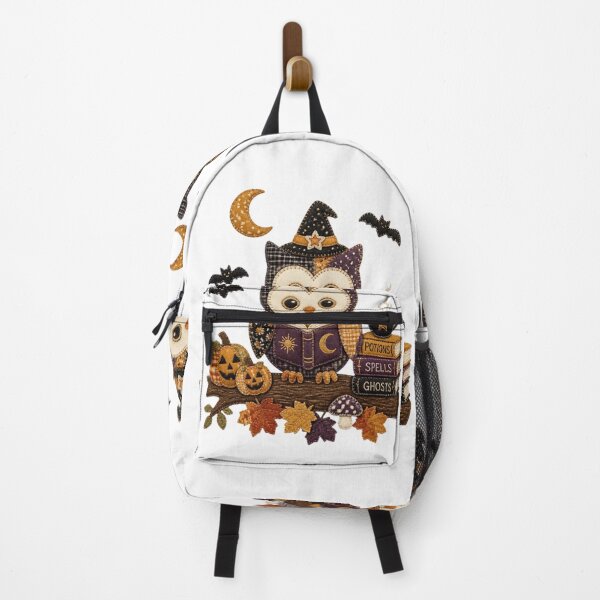 Item preview, Cozy Reading Owl Patchwork Halloween Design designed and sold by Panom Suavichien.