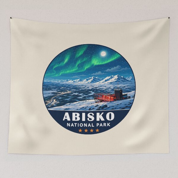 Item preview, Abisko National Park Sweden Northern Lights Mountain Landscape designed and sold by Gideon Emmerich.