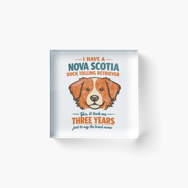 Item preview, Retro Nova Scotia Duck Tolling Retriever dog saying designed and sold by Pineapple-Tree.