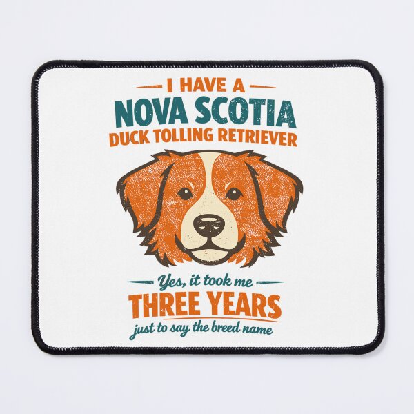 Item preview, Retro Nova Scotia Duck Tolling Retriever dog saying designed and sold by Pineapple-Tree.