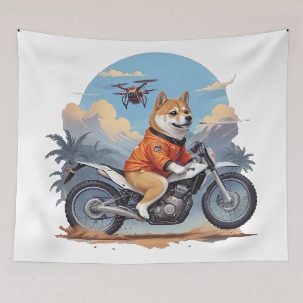 Item preview, Corgi on motorcycle designed and sold by tarkone.