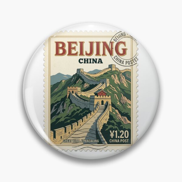 Item preview, Sello de viaje antiguo de la Gran Muralla de Badaling, Pekín designed and sold by k3rstman1.
