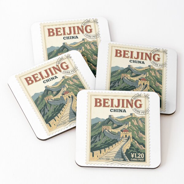 Item preview, Beijing Badaling Great Wall Vintage Travel Stamp designed and sold by k3rstman1.