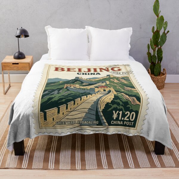 Item preview, Beijing Badaling Great Wall Vintage Travel Stamp designed and sold by k3rstman1.