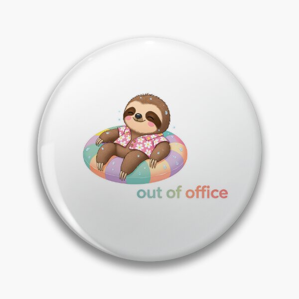 Item preview, Cute Sloth Chilling – Kawaii Cartoon Illustration designed and sold by Halbeskilo.