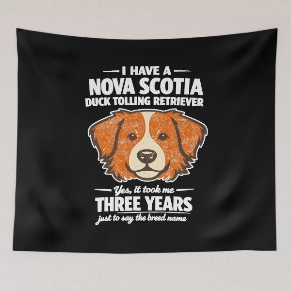 Item preview, Retro Nova Scotia Duck Tolling Retriever dog saying designed and sold by Pineapple-Tree.