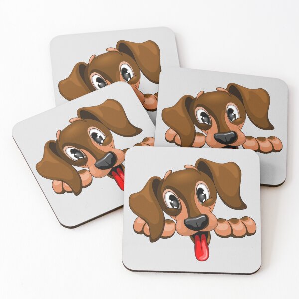 Item preview, Dachshund Pet Dog Cute, Happy and Playful Peeking Cartoon Character designed and sold by BluedarkArt.