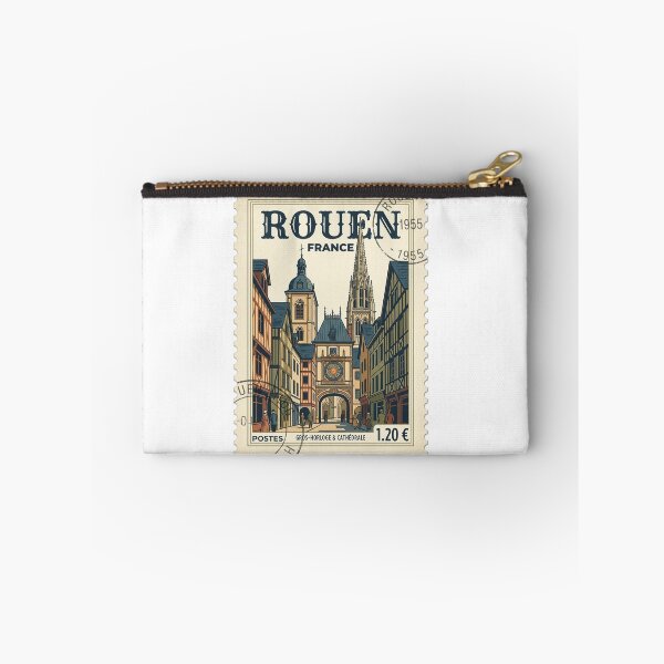 Item preview, Rouen France Travel Stamp Cathedral Gros Horloge designed and sold by k3rstman1.