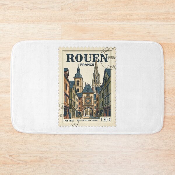 Item preview, Rouen France Travel Stamp Cathedral Gros Horloge designed and sold by k3rstman1.