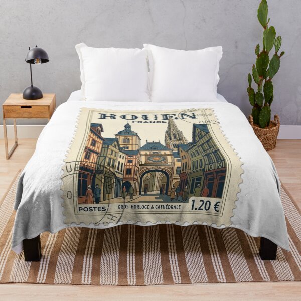 Item preview, Rouen France Travel Stamp Cathedral Gros Horloge designed and sold by k3rstman1.