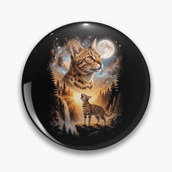 Item preview, Savannah Howling Moon Art Cat Mom Dad Lover designed and sold by dian-rody-crest.