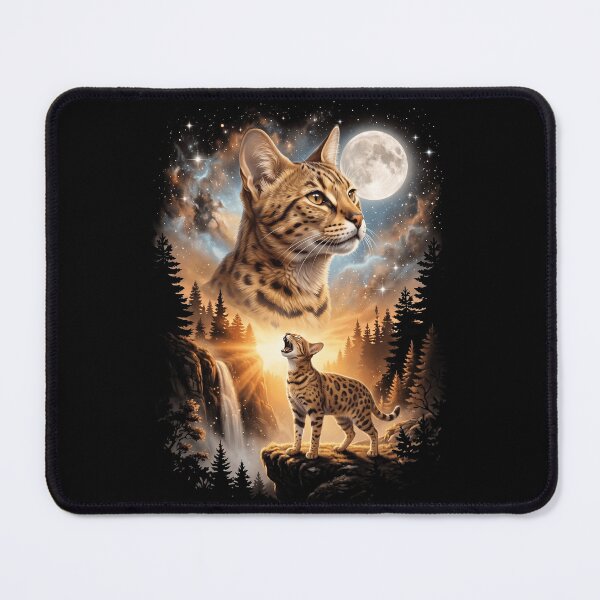 Item preview, Savannah Howling Moon Art Cat Mom Dad Lover designed and sold by dian-rody-crest.