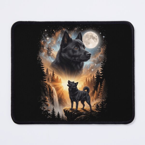 Item preview, Schipperke Howling Moon Art Dog Mom Dad Lover designed and sold by dian-rody-crest.