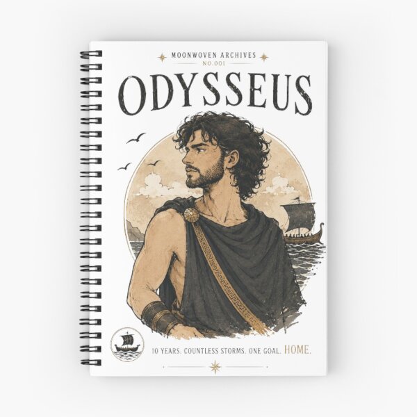 Item preview, Odysseus Vintage Greek Mythology Shirt | Moonwoven Archives No.001 designed and sold by Moonwoven Studio.