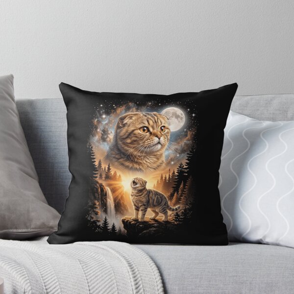 Item preview, Scottish Fold Howling Moon Art Cat Mom Dad Lover designed and sold by dian-rody-crest.