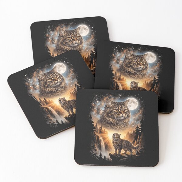 Item preview, Selkirk Rex Howling Moon Art Cat Mom Dad Lover designed and sold by dian-rody-crest.