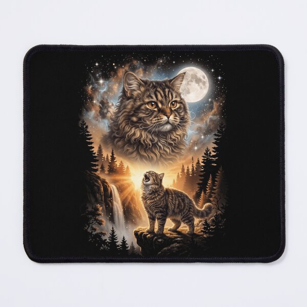 Item preview, Selkirk Rex Howling Moon Art Cat Mom Dad Lover designed and sold by dian-rody-crest.