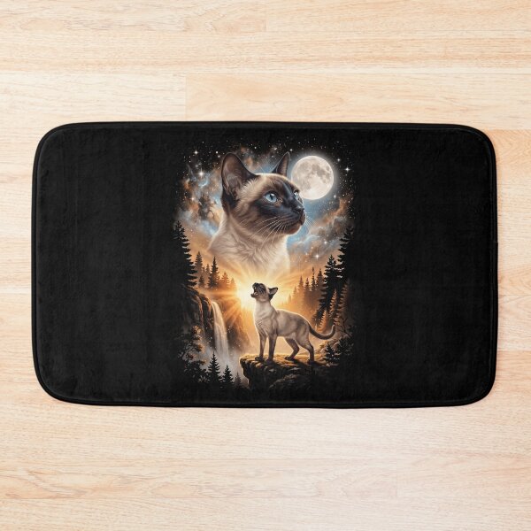 Item preview, Siamese Howling Moon Art Cat Mom Dad Lover designed and sold by dian-rody-crest.