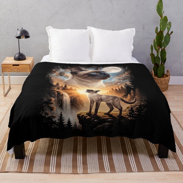 Item preview, Siamese Howling Moon Art Cat Mom Dad Lover designed and sold by dian-rody-crest.
