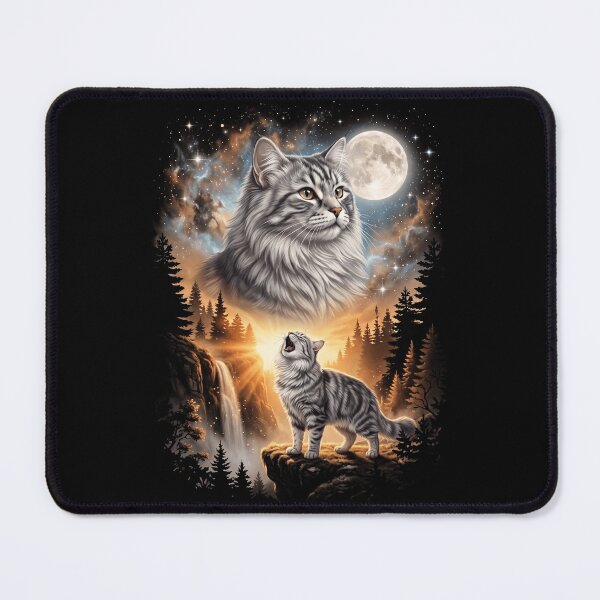 Item preview, Siberian Howling Moon Art Cat Mom Dad Lover designed and sold by dian-rody-crest.