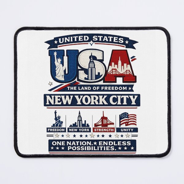Item preview, USA New York City Land Freedom designed and sold by WearTheVibe Store.