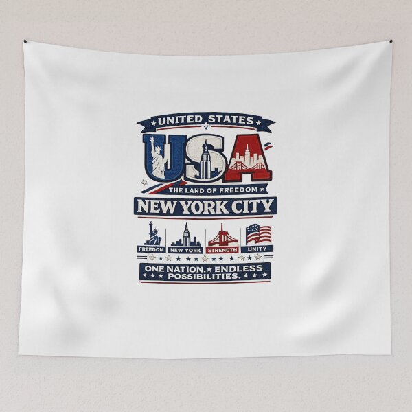 Item preview, USA New York City Land Freedom designed and sold by WearTheVibe Store.