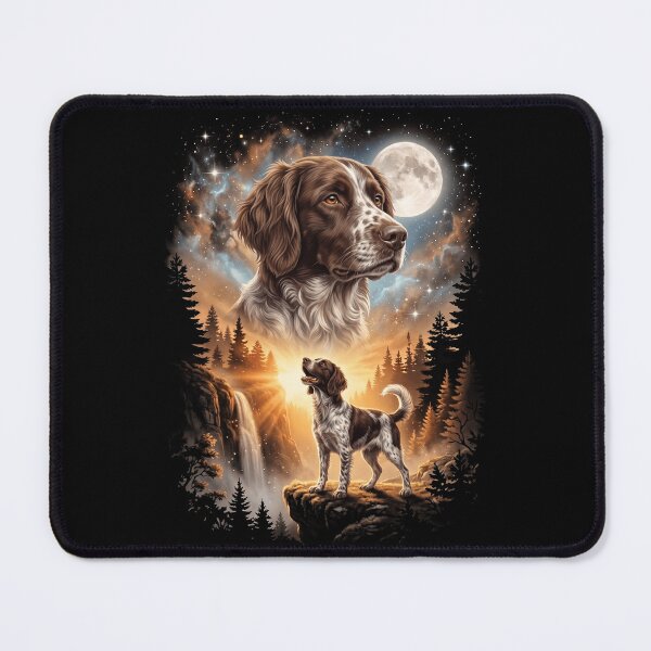 Item preview, Small Munsterlander Pointer Howling Moon Art Dog Mom Dad Lover designed and sold by dian-rody-crest.