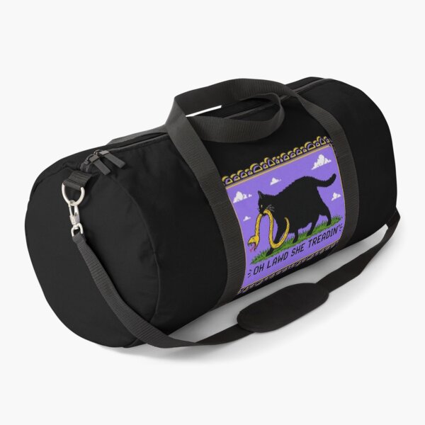 Item preview, She Treadin' Don't Tread On Me Cat and Snake designed and sold by LivingRoomZoo.