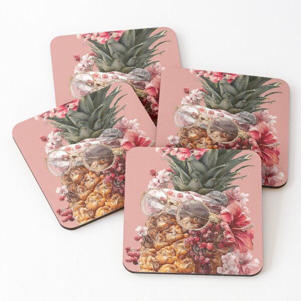 Item preview, Pineapple Tropical Fruits and Flowers designed and sold by Grafititee.