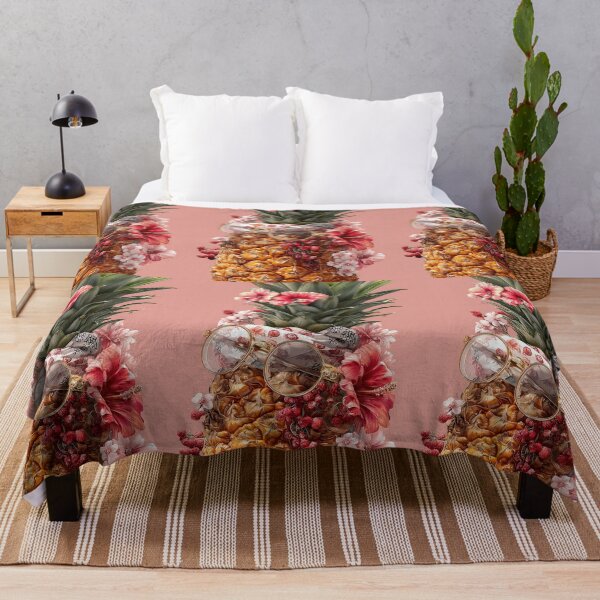 Item preview, Pineapple Tropical Fruits and Flowers designed and sold by Grafititee.