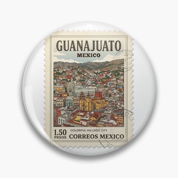 Item preview, Guanajuato Mexico Vintage Travel Stamp Hillside City designed and sold by k3rstman1.