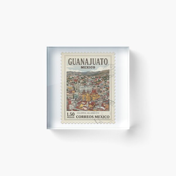 Item preview, Guanajuato Mexico Vintage Travel Stamp Hillside City designed and sold by k3rstman1.