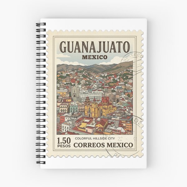 Item preview, Guanajuato Mexico Vintage Travel Stamp Hillside City designed and sold by k3rstman1.
