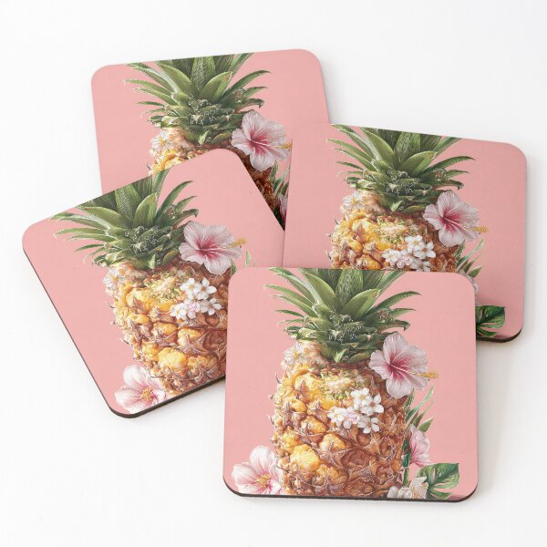 Item preview, Pineapple Tropical Fruits and Flowers designed and sold by Grafititee.