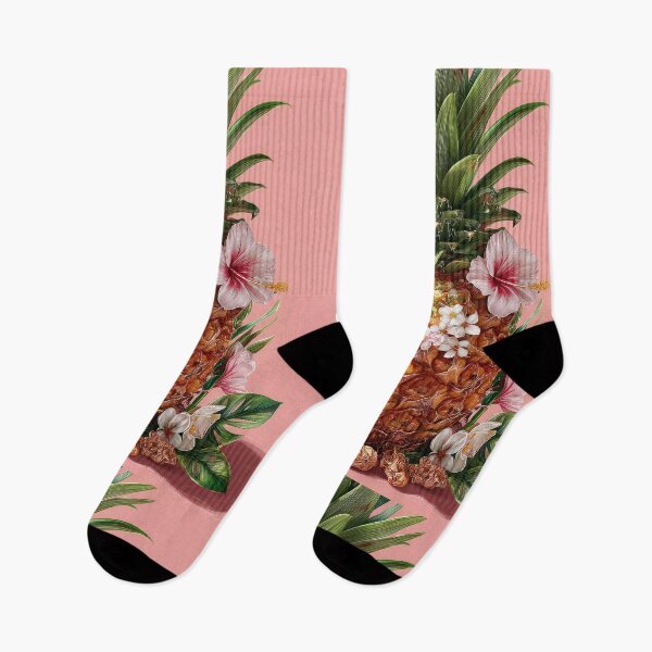 Item preview, Pineapple Tropical Fruits and Flowers designed and sold by Grafititee.