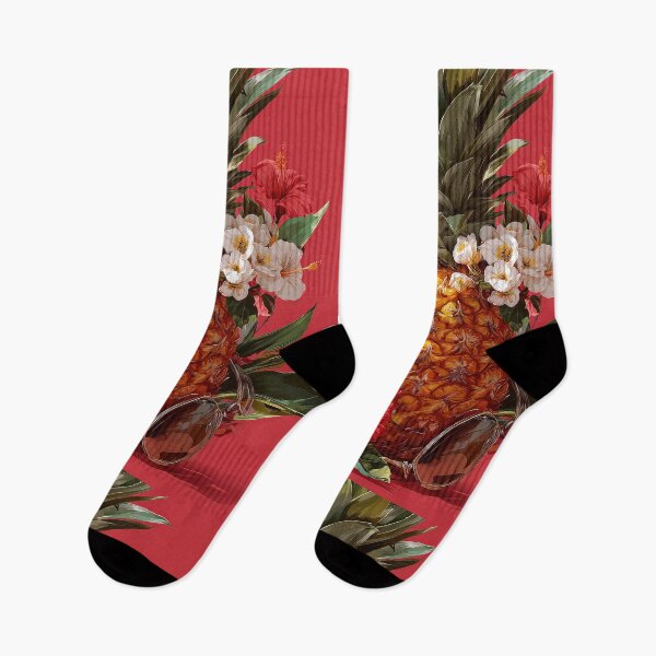Item preview, Pineapple Tropical Fruits and Flowers designed and sold by Grafititee.