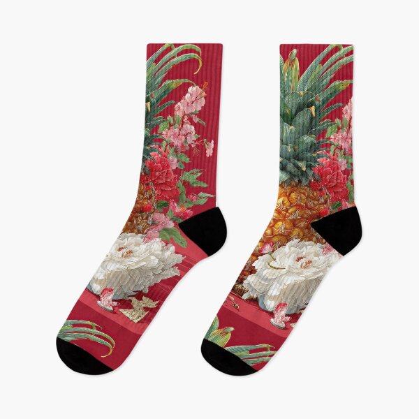 Item preview, Pineapple Tropical Fruits and Flowers designed and sold by Grafititee.