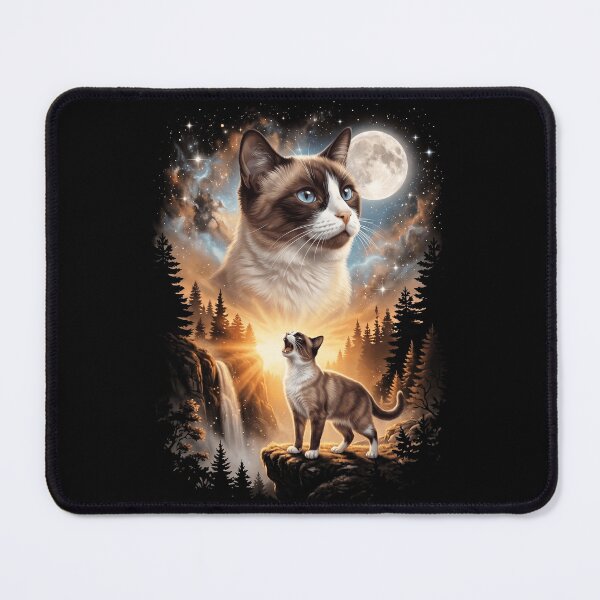 Item preview, Snowshoe Howling Moon Art Cat Mom Dad Lover designed and sold by dian-rody-crest.