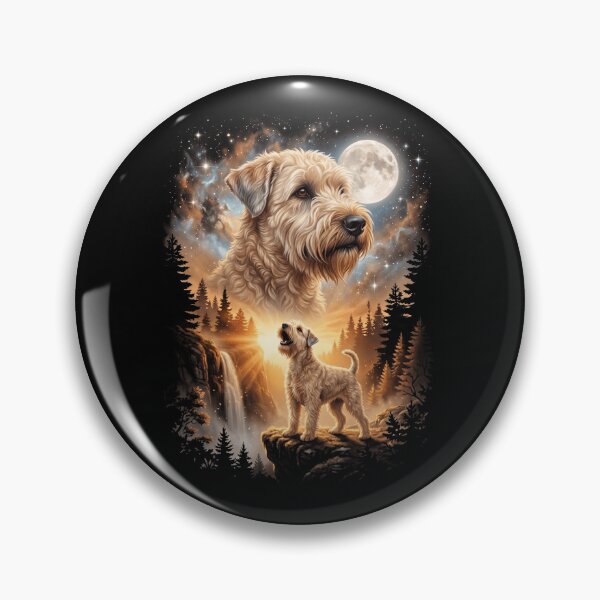 Item preview, Soft Coated Wheaten Terrier Howling Moon Art Dog Mom Dad Lover designed and sold by dian-rody-crest.