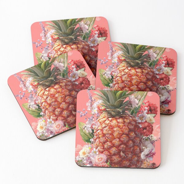 Item preview, Pineapple Tropical Fruits and Flowers designed and sold by Grafititee.