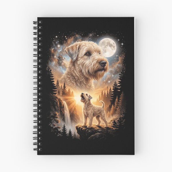 Aperçu de l'œuvre Terrier à poil doux irlandais Hurlement de lune Art Chien Maman Papa Amoureux créée et vendue par dian-rody-crest.