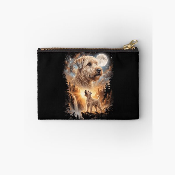 Aperçu de l'œuvre Terrier à poil doux irlandais Hurlement de lune Art Chien Maman Papa Amoureux créée et vendue par dian-rody-crest.