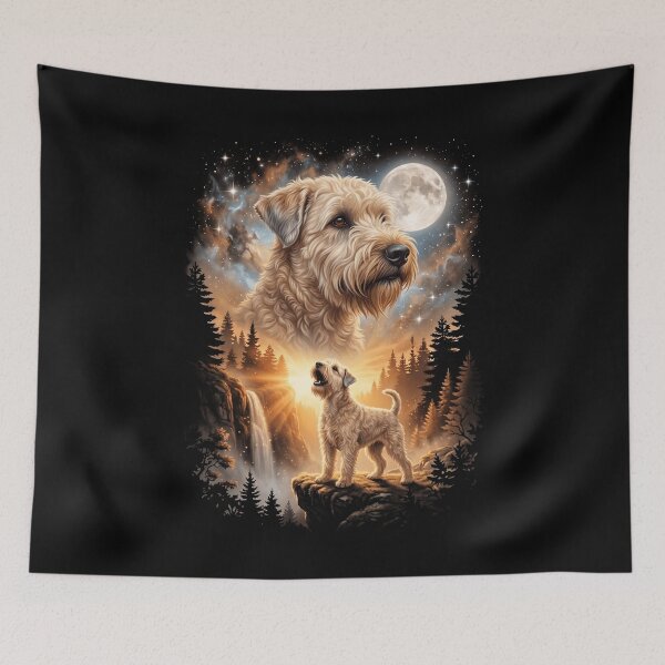 Item preview, Soft Coated Wheaten Terrier Howling Moon Art Dog Mom Dad Lover designed and sold by dian-rody-crest.