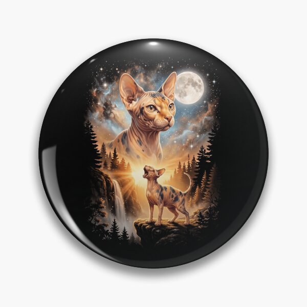 Item preview, Sphynx Howling Moon Art Cat Mom Dad Lover designed and sold by dian-rody-crest.