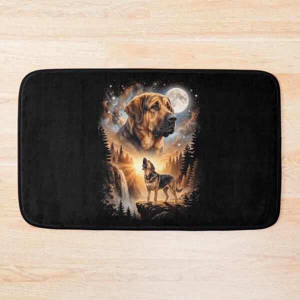 Item preview, Spanish Mastiff Howling Moon Art Dog Mom Dad Lover designed and sold by dian-rody-crest.