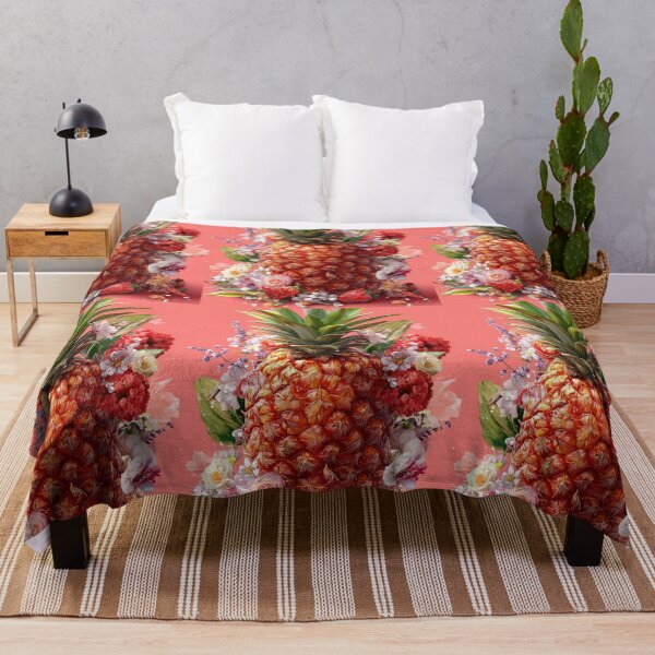 Item preview, Pineapple Tropical Fruits and Flowers designed and sold by Grafititee.