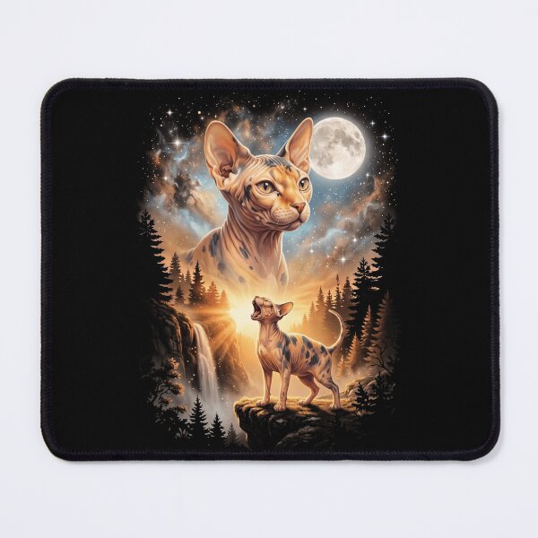 Item preview, Sphynx Howling Moon Art Cat Mom Dad Lover designed and sold by dian-rody-crest.
