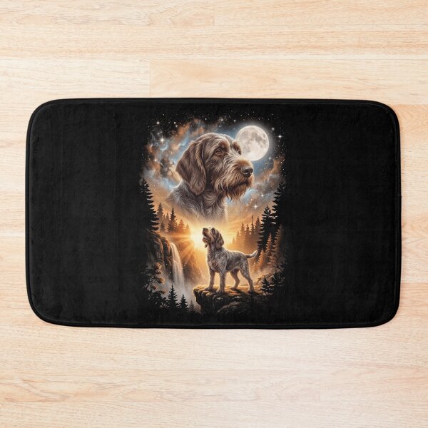 Item preview, Spinone Italiano Howling Moon Art Dog Mom Dad Lover designed and sold by dian-rody-crest.